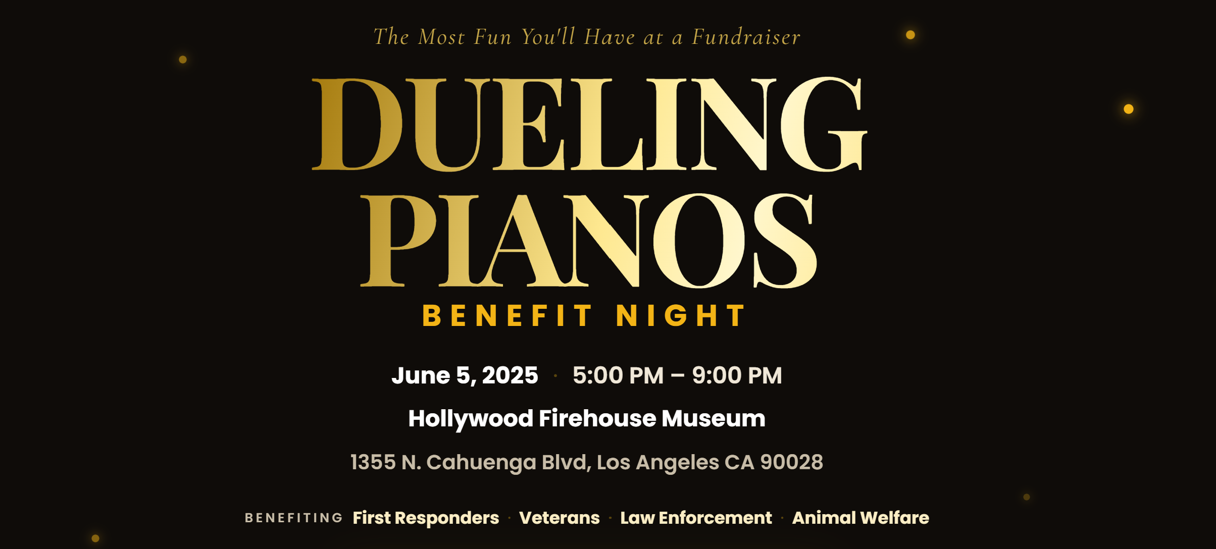 Dueling Pianos Benefit Night Hollywood